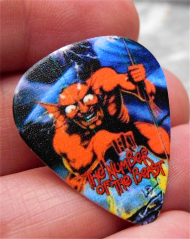 Iron Maiden The Number of the Beast Guitar Pick Lapel Pin or Tie Tack