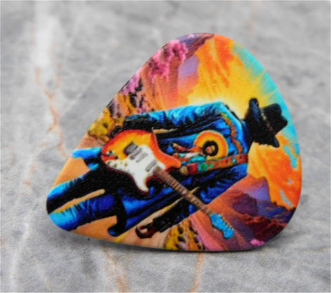 Jimi Hendrix Guitar Pick Lapel Pin or Tie Tack
