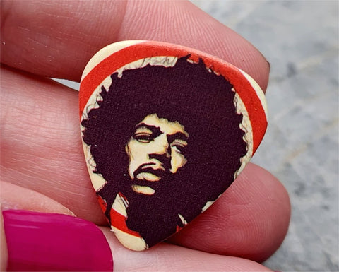 Jimi Hendrix Guitar Pick Lapel Pin or Tie Tack