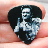 Johnny Cash Middle Finger Guitar Pick Lapel Pin or Tie Tack