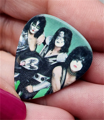 Kiss Group Picture Guitar Pick Lapel Pin or Tie Tack