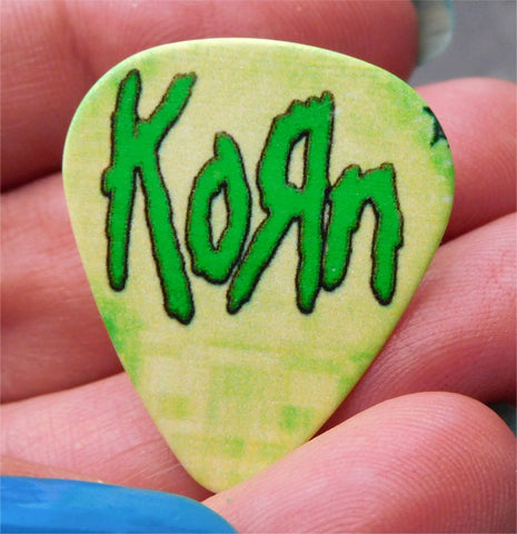 Korn Green Guitar Pick Lapel Pin or Tie Tack