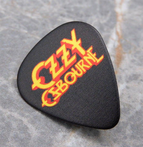 Ozzy Osbourne Black Guitar Pick Lapel Pin or Tie Tack