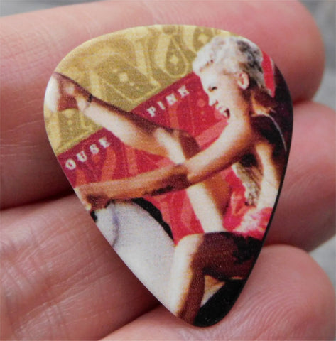 Pink Funhouse Guitar Pick Lapel Pin or Tie Tack