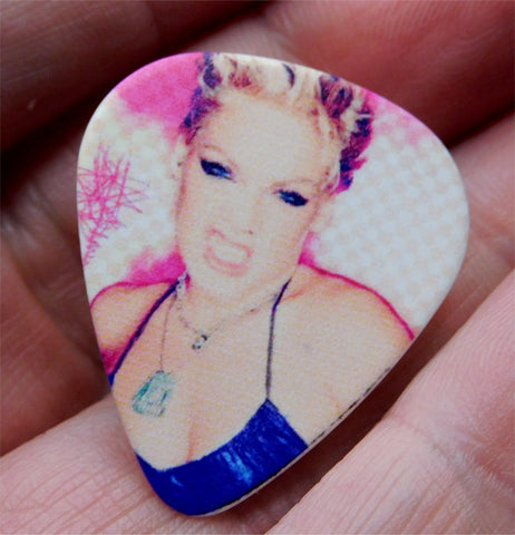 Pink Guitar Pick Lapel Pin or Tie Tack