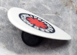 Red Hot Chili Peppers White Guitar Pick Lapel Pin or Tie Tack