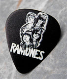 The Ramones Black Guitar Pick Lapel Pin or Tie Tack