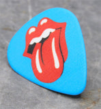 Rolling Stones Logo Blue Guitar Pick Lapel Pin or Tie Tack