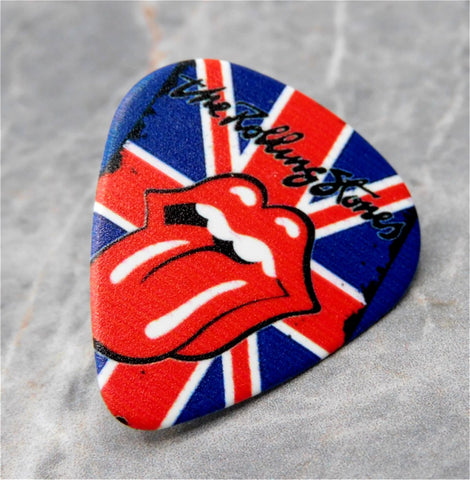 Rolling Stones British Flag Guitar Pick Lapel Pin or Tie Tack