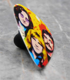 Rush Colorful Group Illustration Guitar Pick Lapel Pin or Tie Tack