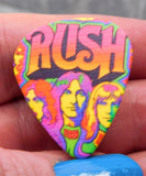 Rush Colorful Group Illustration Guitar Pick Lapel Pin or Tie Tack