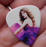 Taylor Swift in Purple Guitar Pick Lapel Pin or Tie Tack