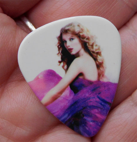 Taylor Swift in Purple Guitar Pick Lapel Pin or Tie Tack