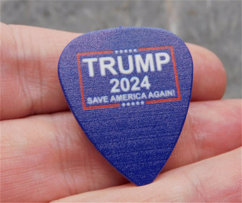 Trump 2024 Save America Again Guitar Pick Pin or Tie Tack
