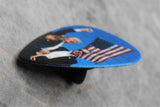 Trump During Assassination Attempt Guitar Pick Lapel Pin or Tie Tack