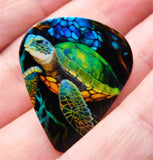 Sea Turtle Guitar Pick Pin or Tie Tack