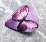 Pink and Purple Butterfly Guitar Pick Pin or Tie Tack
