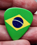 Brazilian Flag Guitar Pick Pin or Tie Tack
