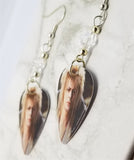 Labyrinth Jareth David Bowie Guitar Pick Earrings with Clear Swarovski Crystals