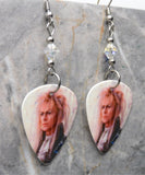 Labyrinth Jareth David Bowie Guitar Pick Earrings with Clear ABx2 Swarovski Crystals