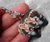 Labyrinth Jareth and The Baby David Bowie Guitar Pick Earrings with Clear AB Swarovski Crystals