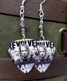 Lamb of God on the Cover of Revolver Magazine Guitar Pick Earrings with Crystals