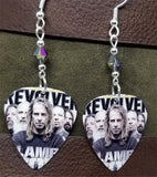 Lamb of God on the Cover of Revolver Magazine Guitar Pick Earrings with Crystals