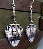 Lamb of God on the Cover of Revolver Magazine Guitar Pick Earrings with Crystals