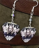 Lamb of God on the Cover of Revolver Magazine Guitar Pick Earrings with Crystals
