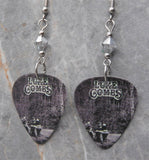 Luke Combs Fathers and Sons Guitar Pick Earrings with Metallic Silver Swarovski Crystals