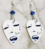 Madonna Erotica Guitar Pick Earrings with Capri Blue ABx2 Swarovski Crystals