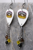 Madonna Music Guitar Pick Earrings with Swarovski Crystal Dangles