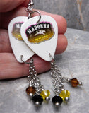 Madonna Music Guitar Pick Earrings with Swarovski Crystal Dangles