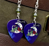 Mago de Oz Mägo de Oz La Bruja Guitar Pick Earrings with Green Swarovski Crystals