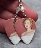 Marilyn Monroe Guitar Pick Earrings with Clear ABx2 Swarovski Crystals