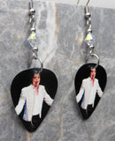 Michael Jackson on Stage Guitar Pick Earrings with Clear ABx2 Swarovski Crystals
