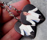 Michael Jackson on Stage Guitar Pick Earrings with Clear ABx2 Swarovski Crystals