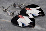 Michael Jackson on Stage Guitar Pick Earrings with Clear ABx2 Swarovski Crystals