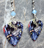 Misfits Guitar Pick Earrings with Air Blue Opal Swarovski Crystals