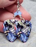 Misfits Guitar Pick Earrings with Air Blue Opal Swarovski Crystals