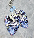 Misfits Guitar Pick Earrings with Air Blue Opal Swarovski Crystals