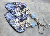 Misfits Guitar Pick Earrings with Air Blue Opal Swarovski Crystals