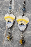 The Moody Blues A Dream Guitar Pick Earrings with Swarovski Crystal Dangles