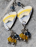 The Moody Blues A Dream Guitar Pick Earrings with Swarovski Crystal Dangles