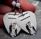 Muse Guitar Pick Earrings with White Swarovski Crystals
