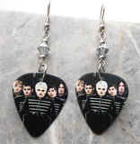 My Chemical Romance MCR Guitar Pick Earrings with Silver Swarovski Crystals