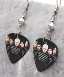 My Chemical Romance MCR Guitar Pick Earrings with Silver Swarovski Crystals