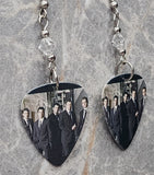 New Kids on the Block NKOTB Guitar Pick Earrings with Clear Swarovski Crystals