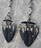 New Kids on the Block NKOTB Guitar Pick Earrings with Clear Swarovski Crystals