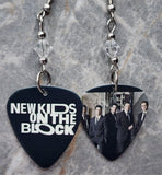 New Kids on the Block NKOTB Guitar Pick Earrings with Clear Swarovski Crystals